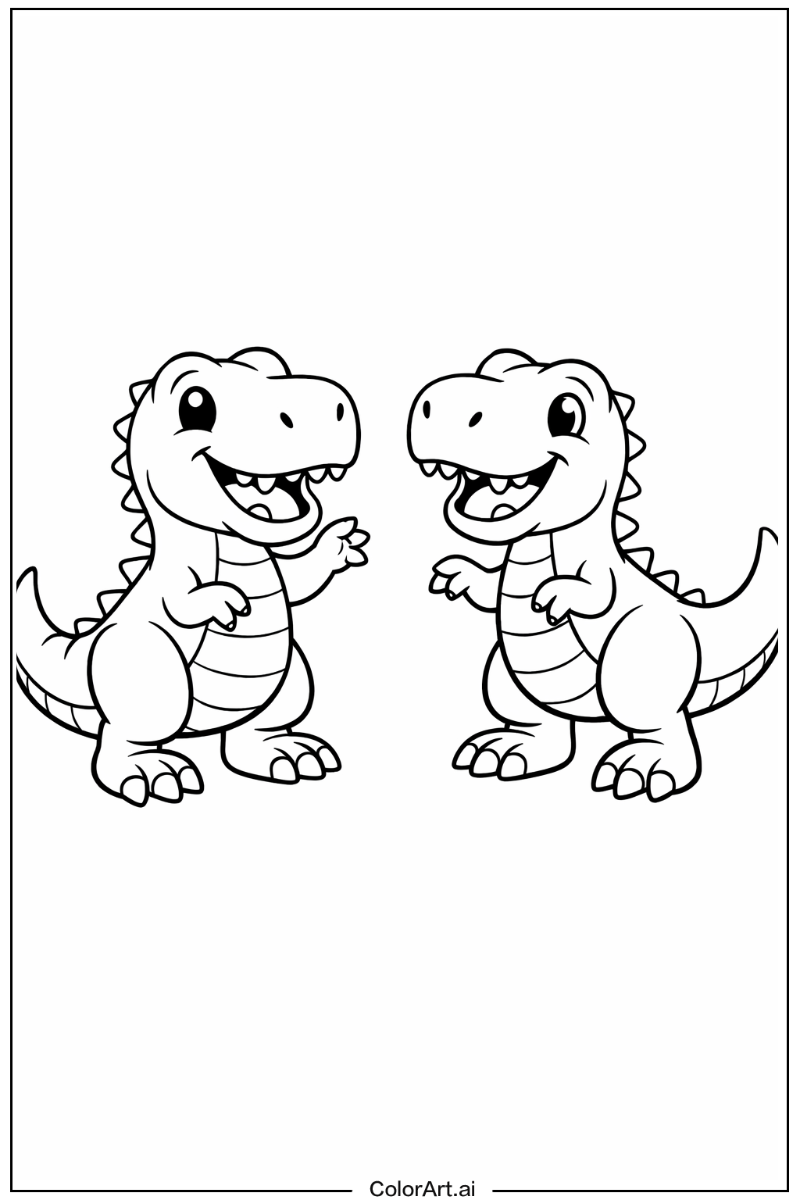 Happy T-Rex dinosaurs 3