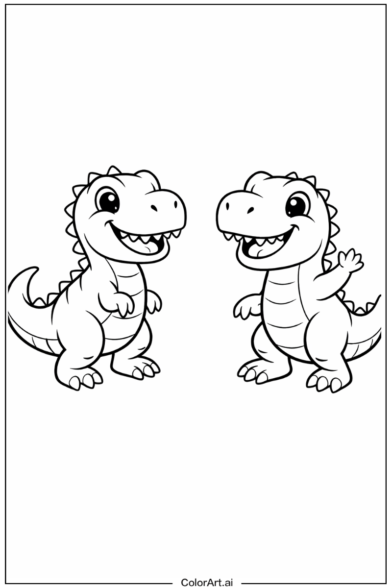 Happy T-Rex dinosaurs 5