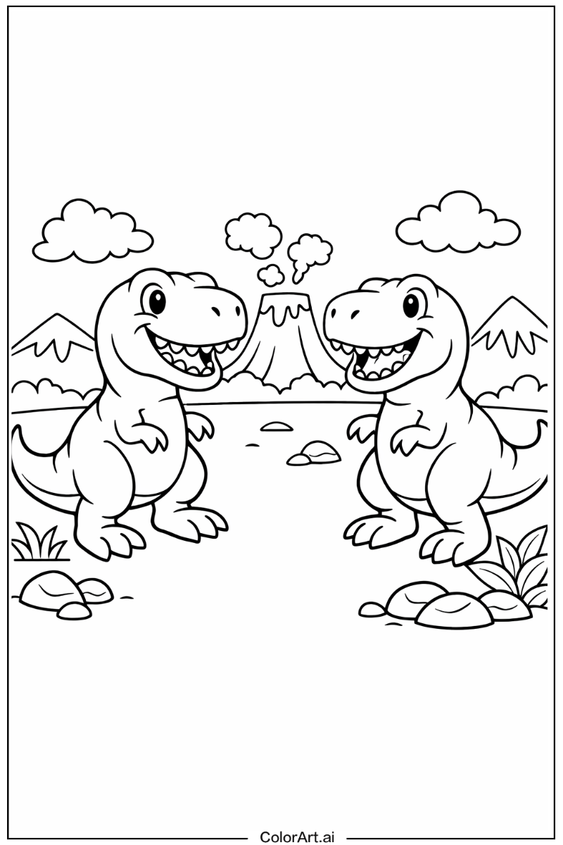 Smiling T-Rex dinosaurs 5