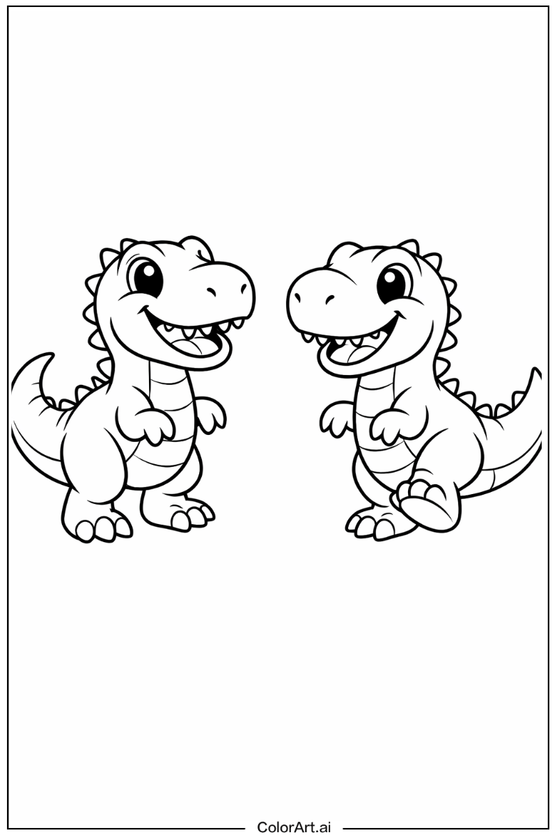 Happy T-Rex dinosaurs 6