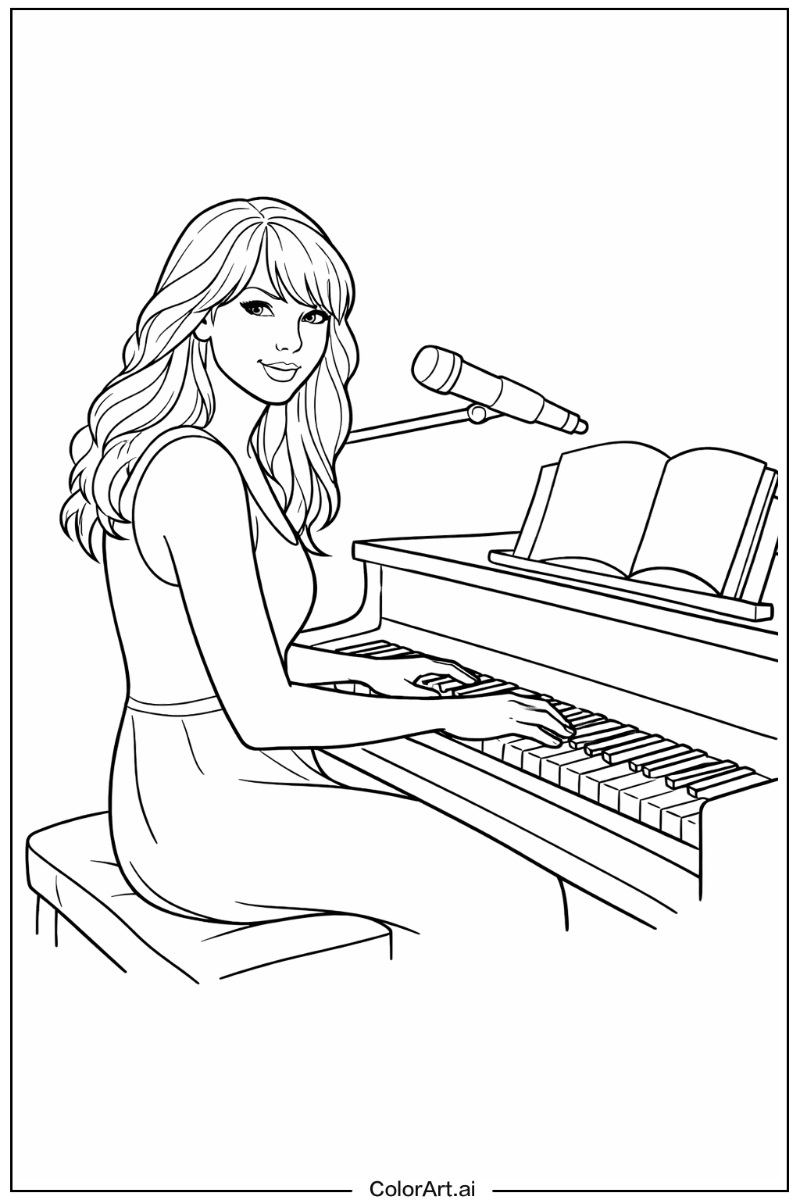 Taylor swift playing piano Taylor swift Design 2