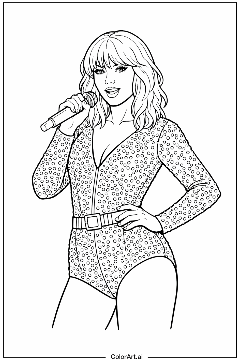Taylor swift with Taylor swift sequined bodysuit Theme 2
