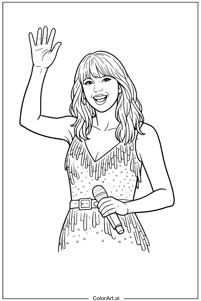 Taylor swift waving to fans Taylor swift Design 3