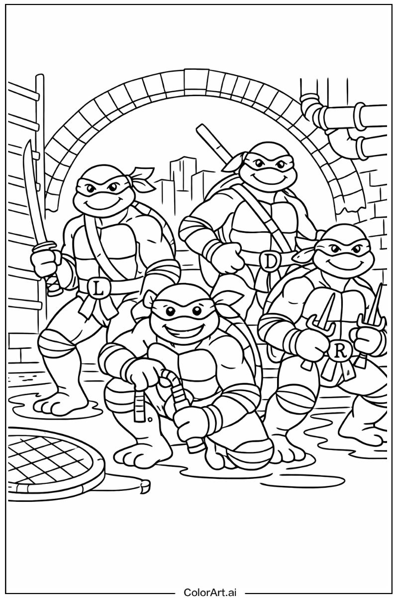 Green heroes Teenage mutant ninja turtles Scene