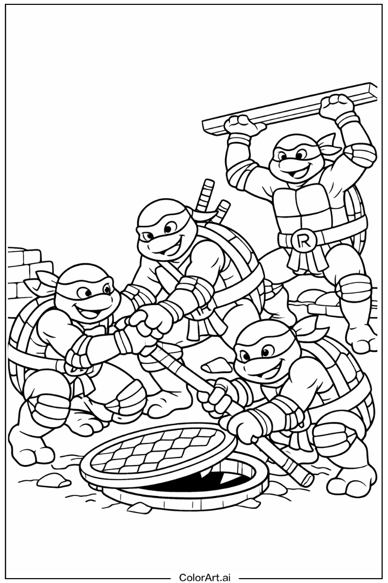 Teamwork Teenage mutant ninja turtles Design