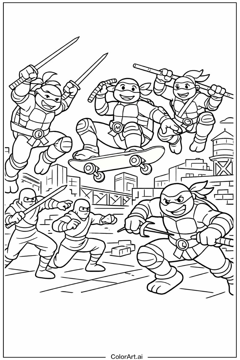Action Teenage mutant ninja turtles Scene