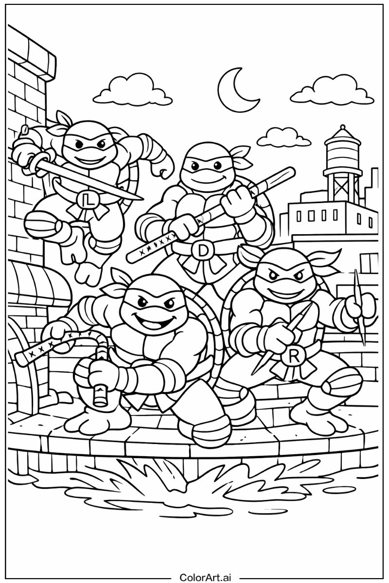 Teenage mutant ninja turtles with Tmnt Theme 2