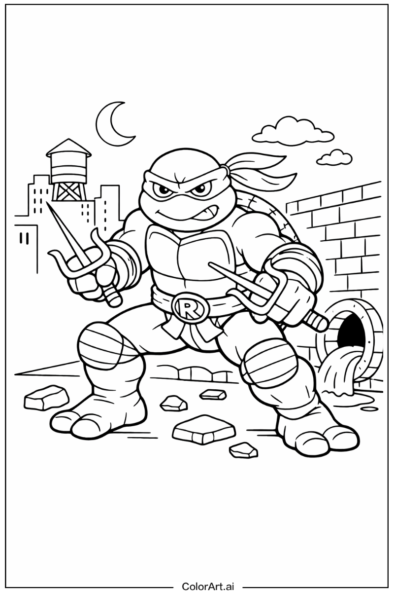 Raphael Teenage mutant ninja turtles Scene 2
