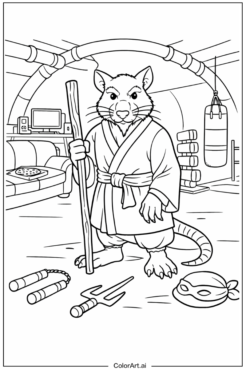 Splinter Teenage mutant ninja turtles Scene 2