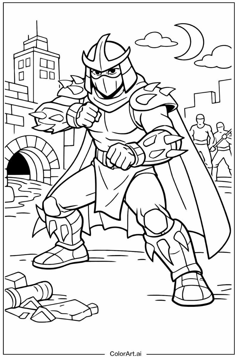 Teenage mutant ninja turtles with Shredder Theme 2