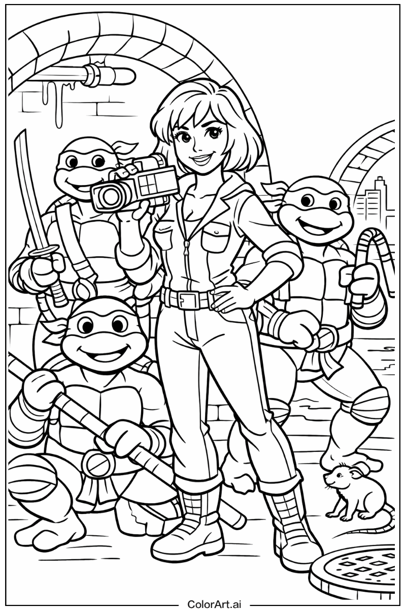 April o'neil Teenage mutant ninja turtles Scene 2