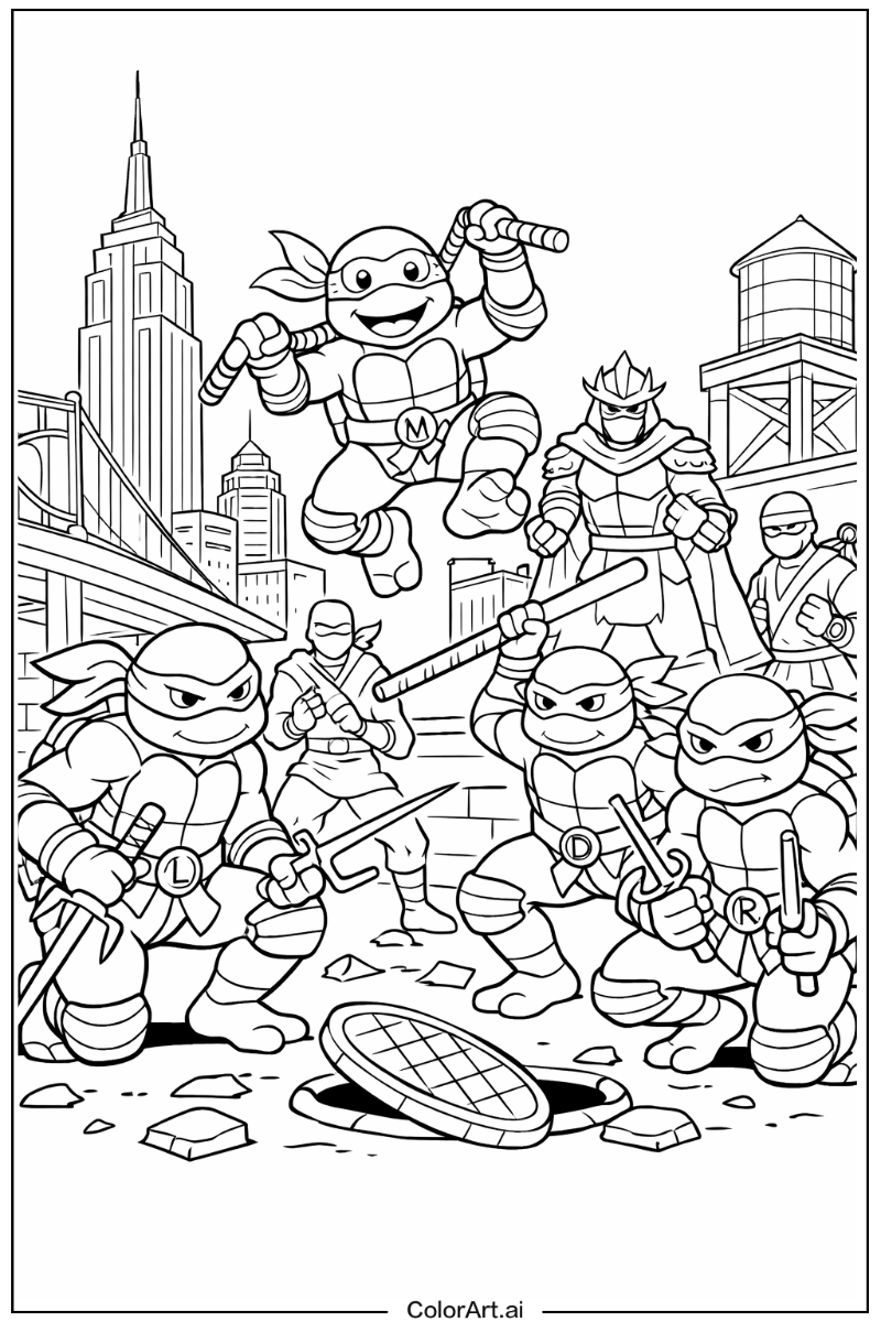 Sai Teenage mutant ninja turtles Scene 2