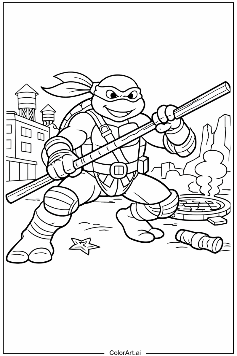Bo staff Teenage mutant ninja turtles Design 2