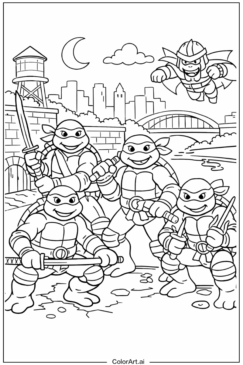 Green heroes Teenage mutant ninja turtles Scene 2
