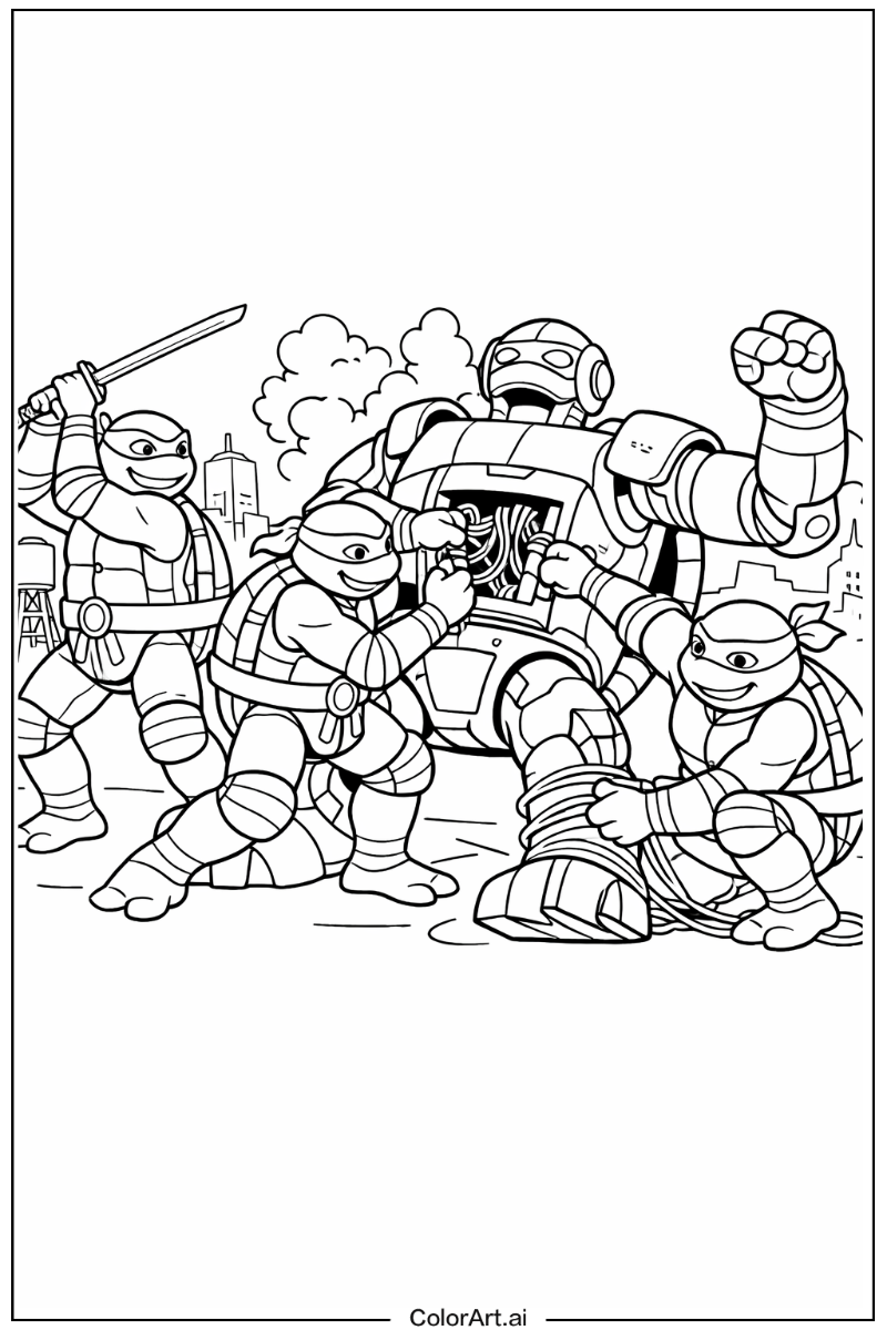 Teamwork Teenage mutant ninja turtles Design 2