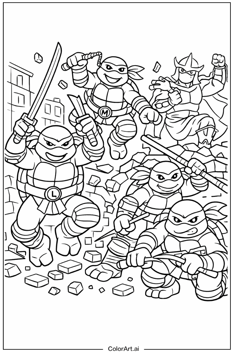 Comic Teenage mutant ninja turtles Design 2