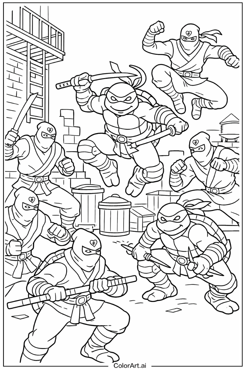 Foot clan Teenage mutant ninja turtles Design