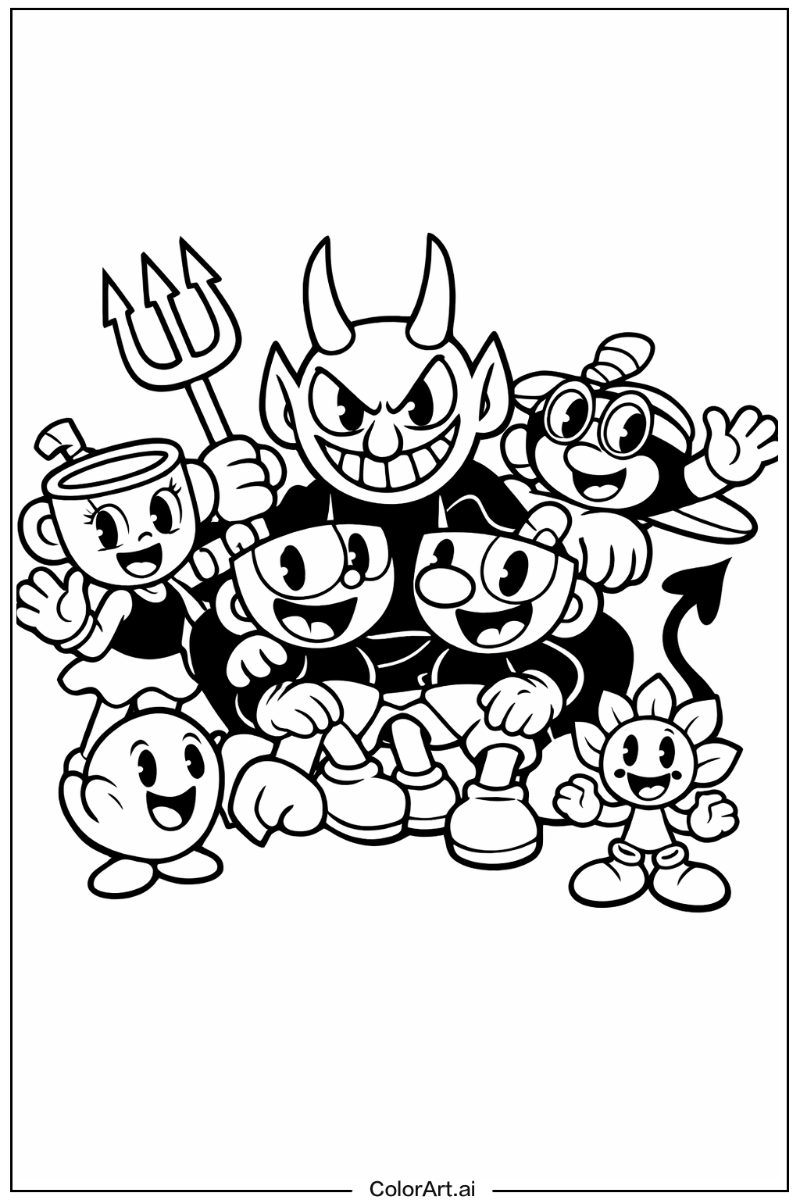 the devil cuphead with Friends 2