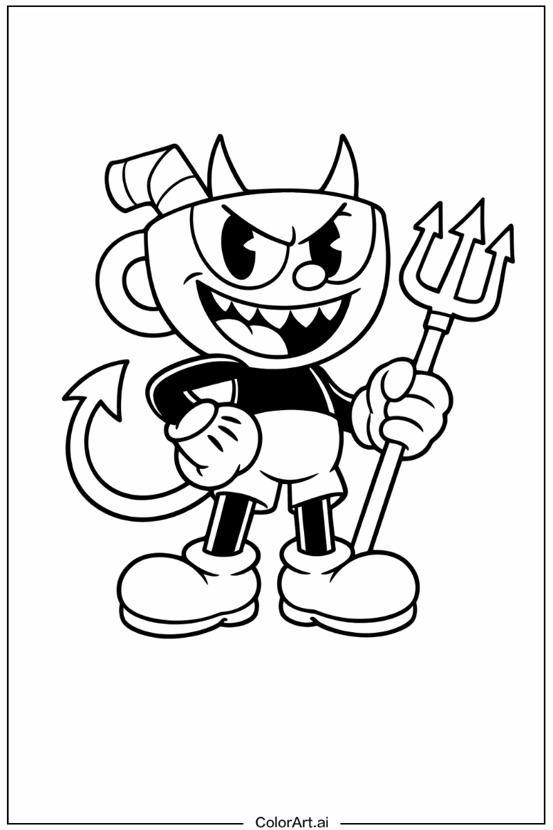 Smiling the devil cuphead 2