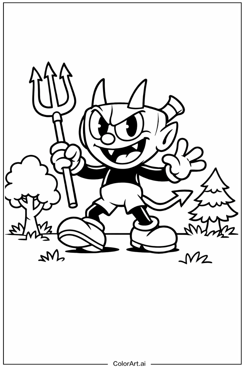 the devil cuphead in Nature 3