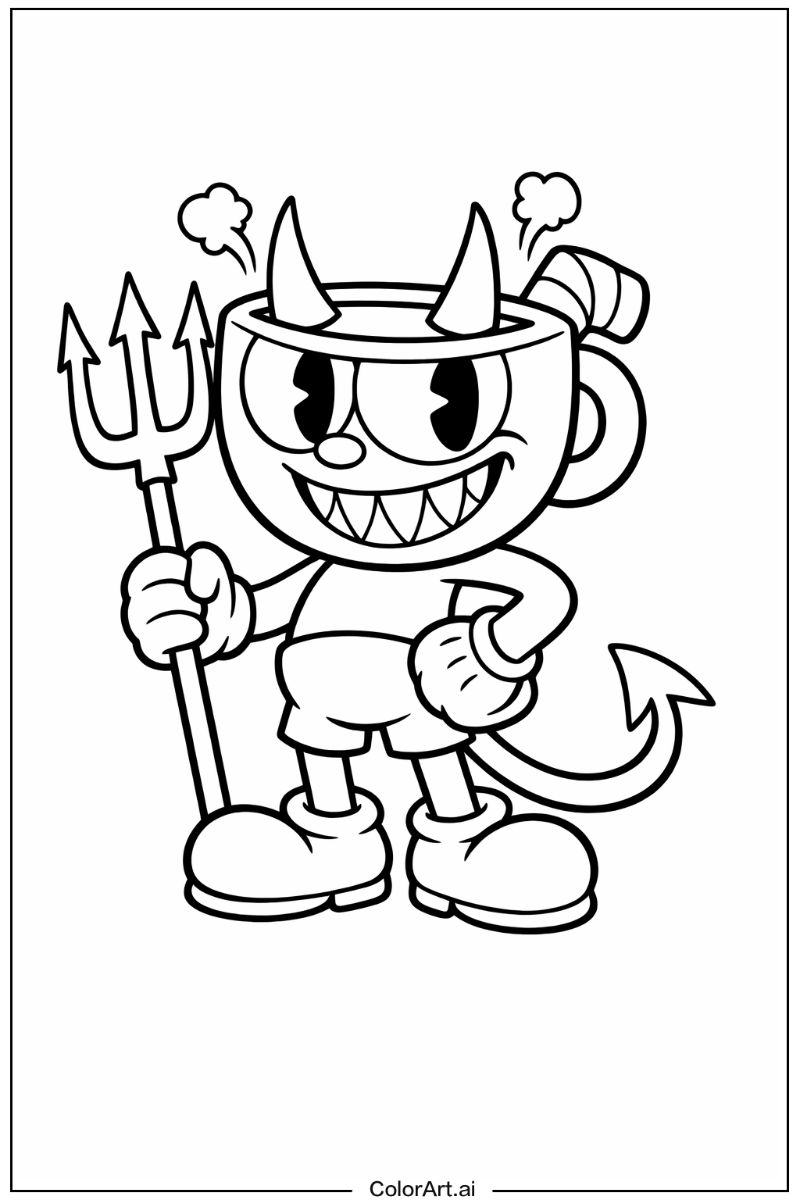 Smiling the devil cuphead 3