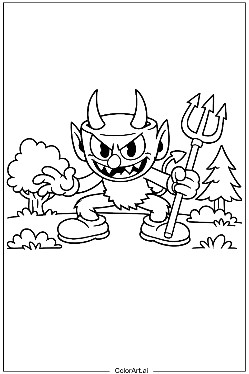 the devil cuphead in Nature 4