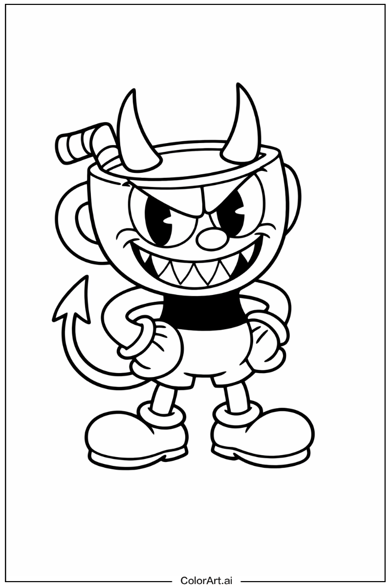 Smiling the devil cuphead 4