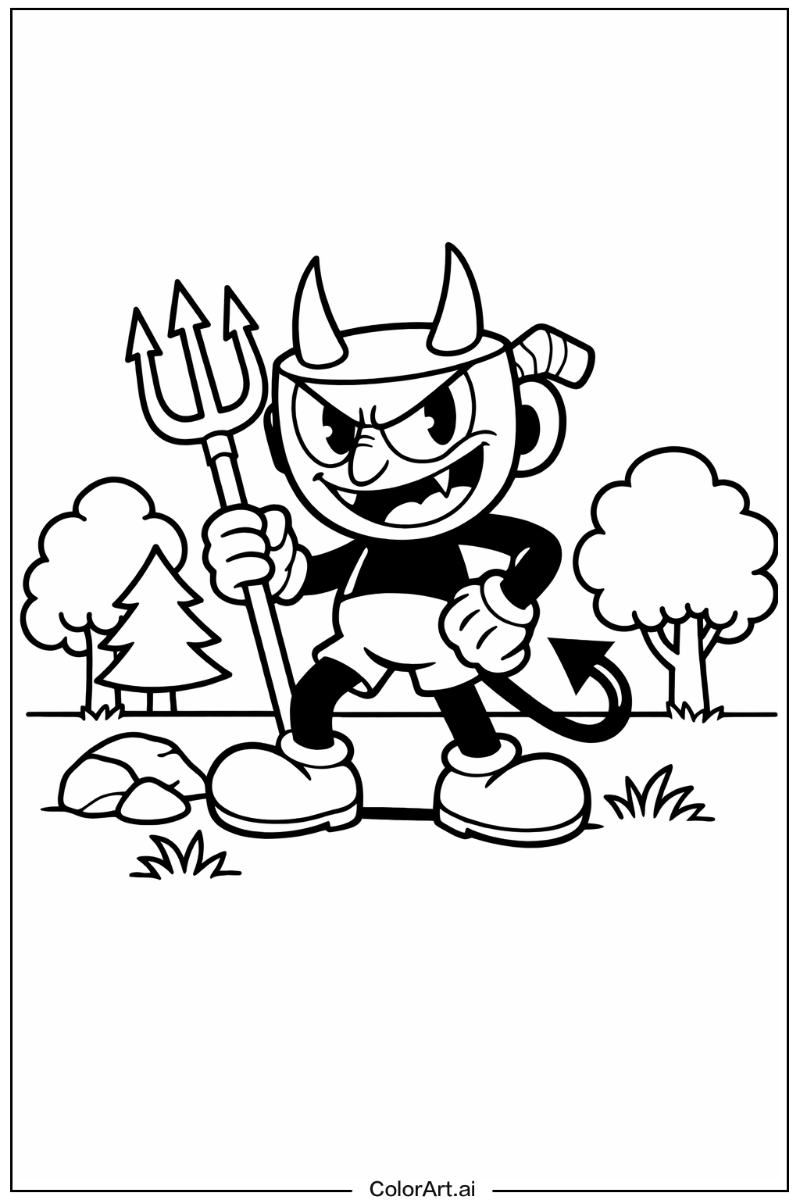 the devil cuphead in Nature 1