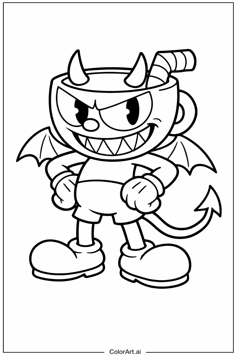 Smiling the devil cuphead 1