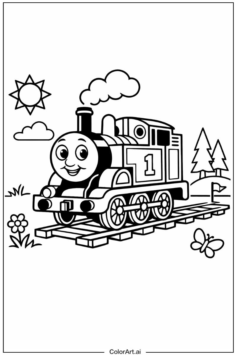 Thomas the train Playing Outside 2