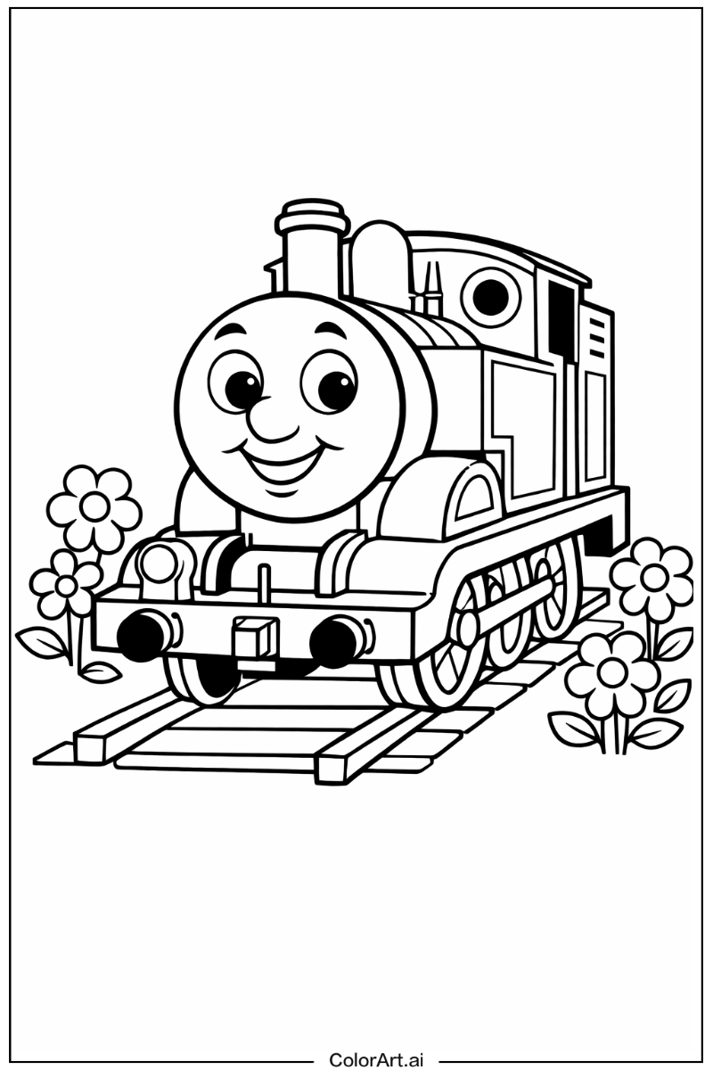 Thomas the train with Flowers 4