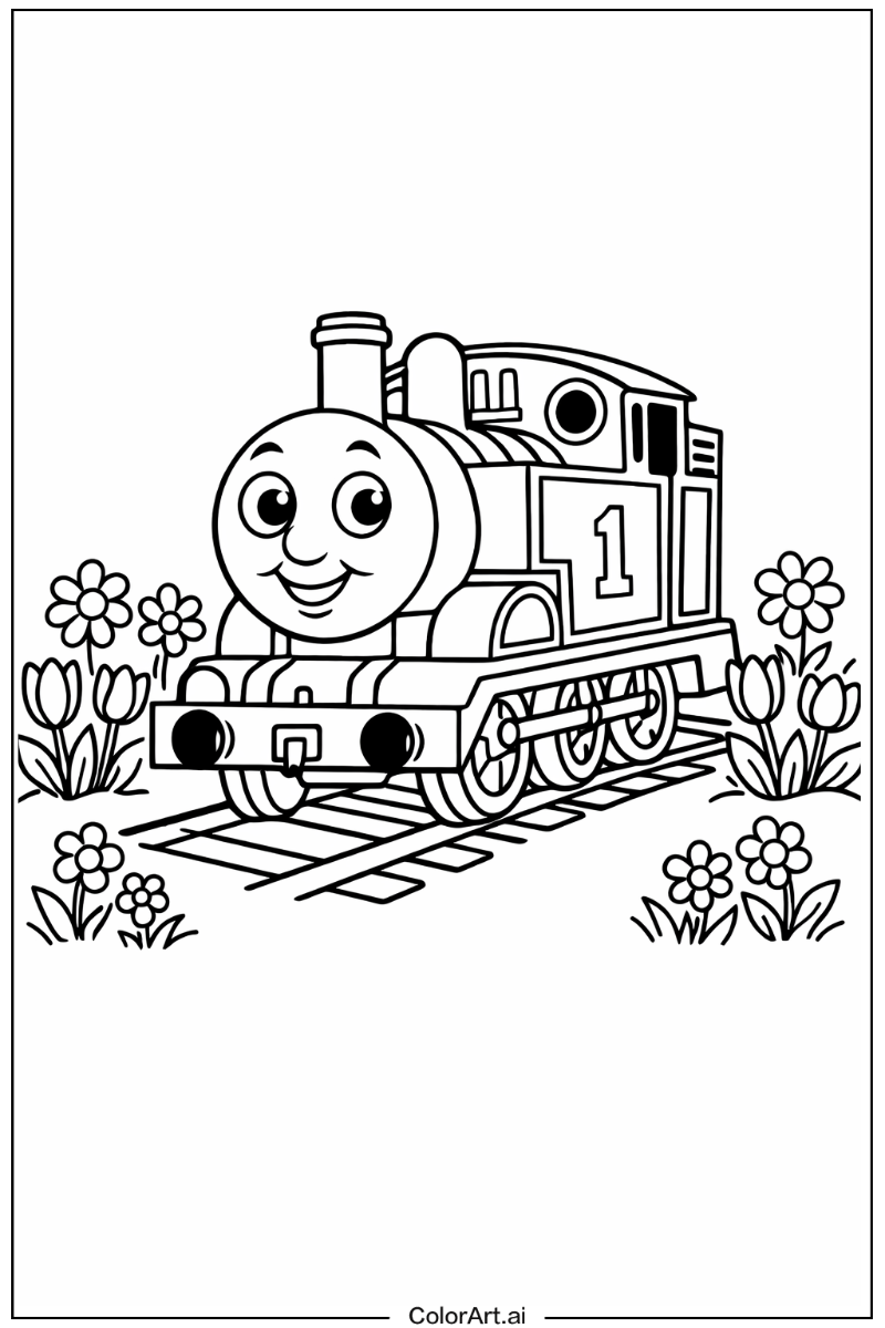 Thomas the train in a Garden 5