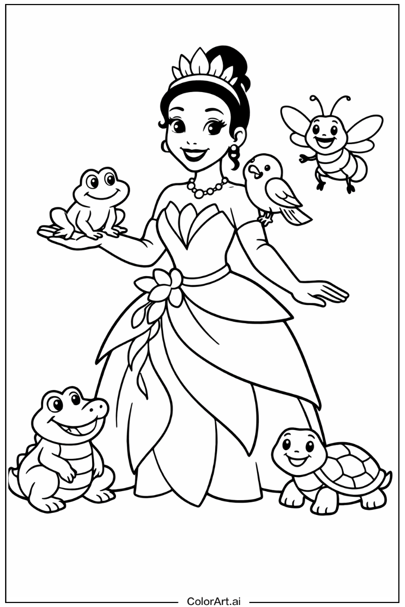 Tiana the princess with Friends 2