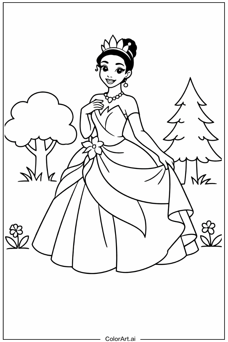 Tiana the princess in Nature 2
