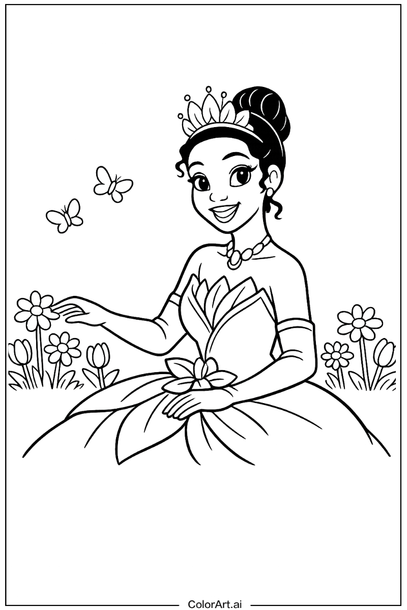 Tiana the princess in a Garden 3