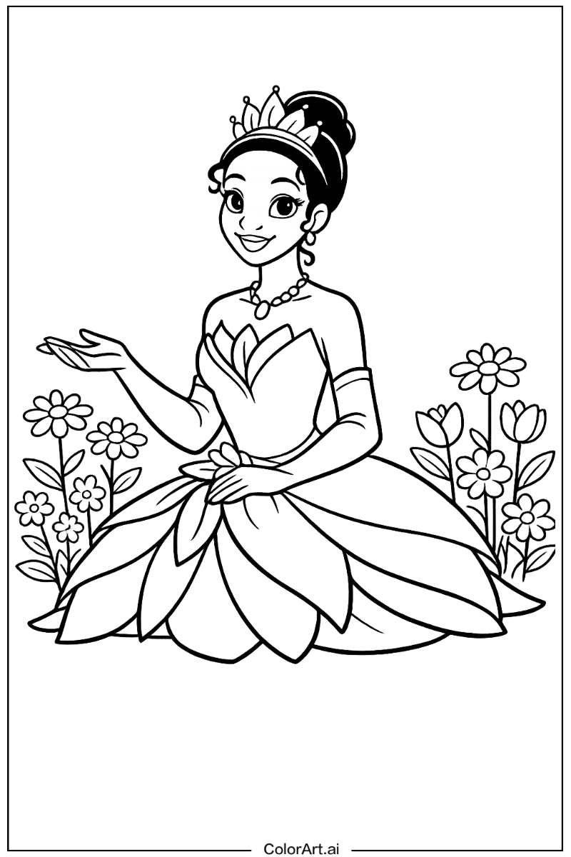 Tiana the princess in a Garden 4