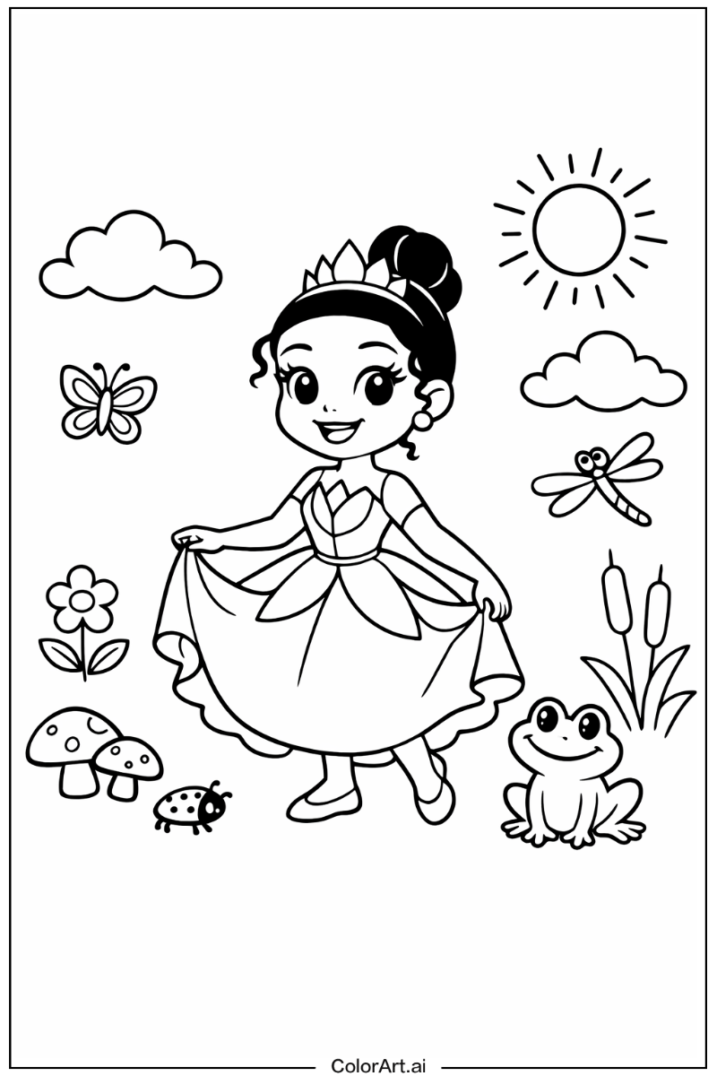 Tiana the princess Playing Outside 1