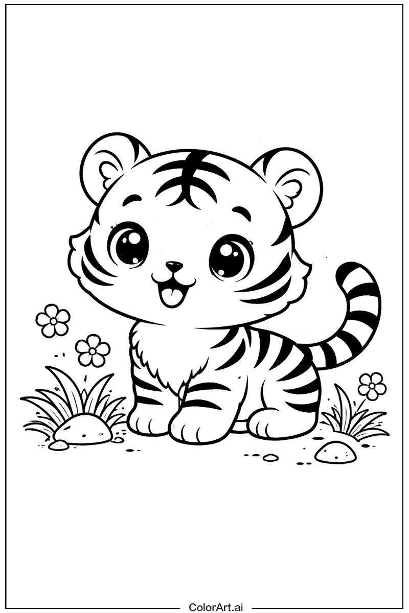 Chibi tiger Tiger Scene