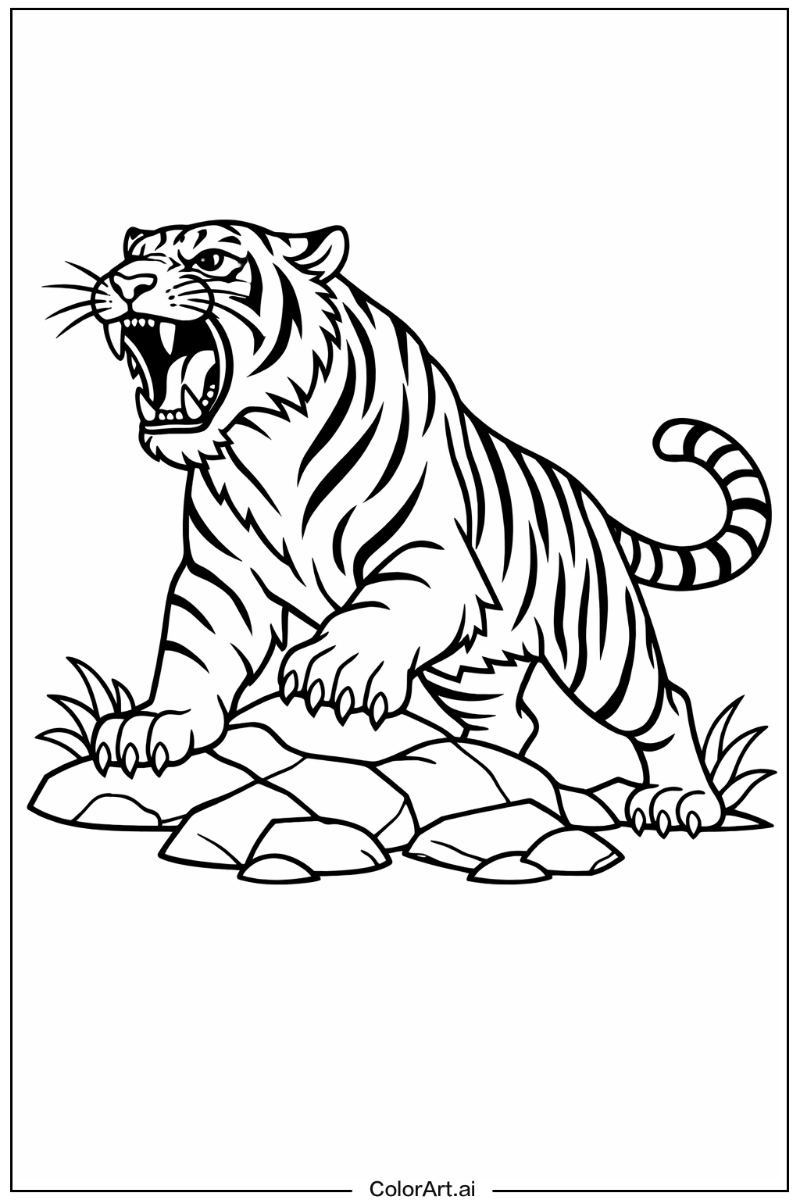 Roaring tiger Tiger Design