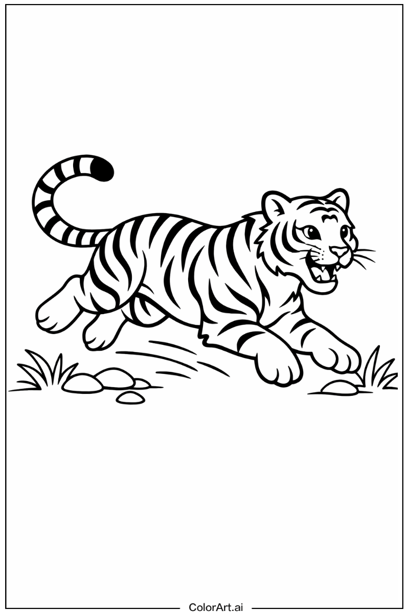 Running tiger Tiger Scene