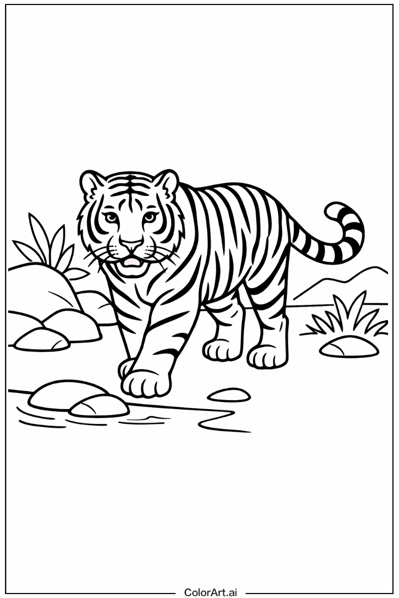 Tiger with Bengal tiger Theme