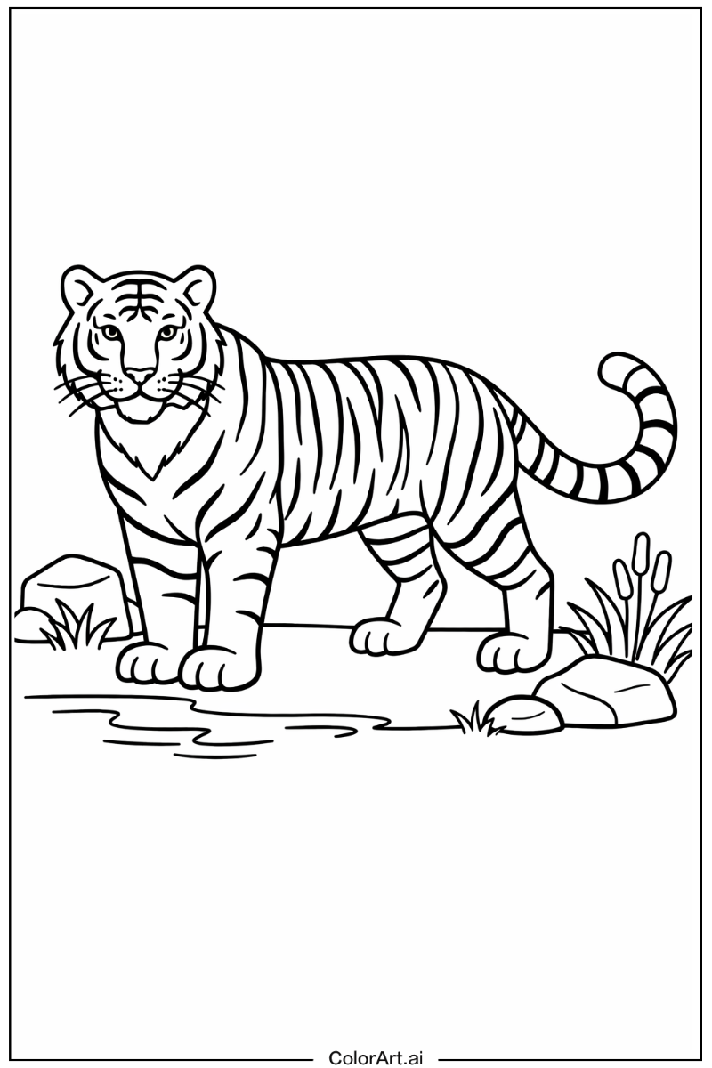 Tiger with Caspian tiger Theme