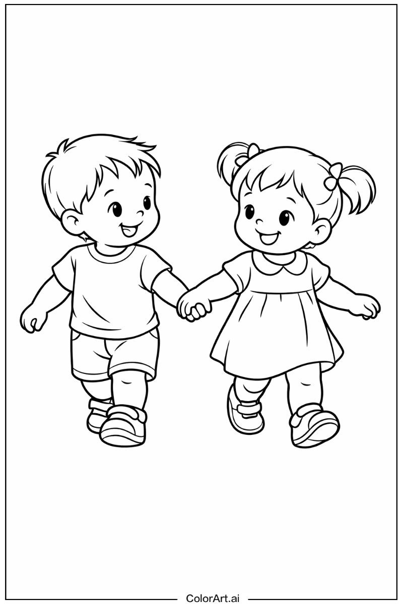 Toddler walking Toddler Scene