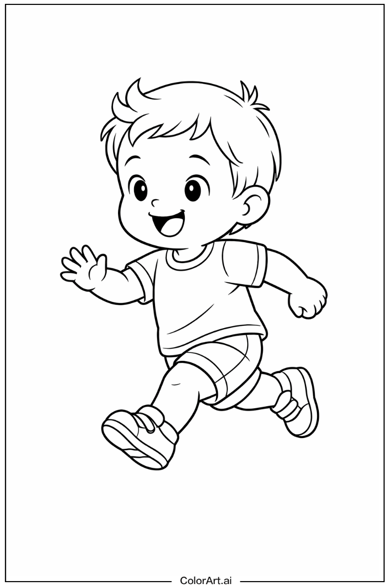 Toddler with Toddler running Theme