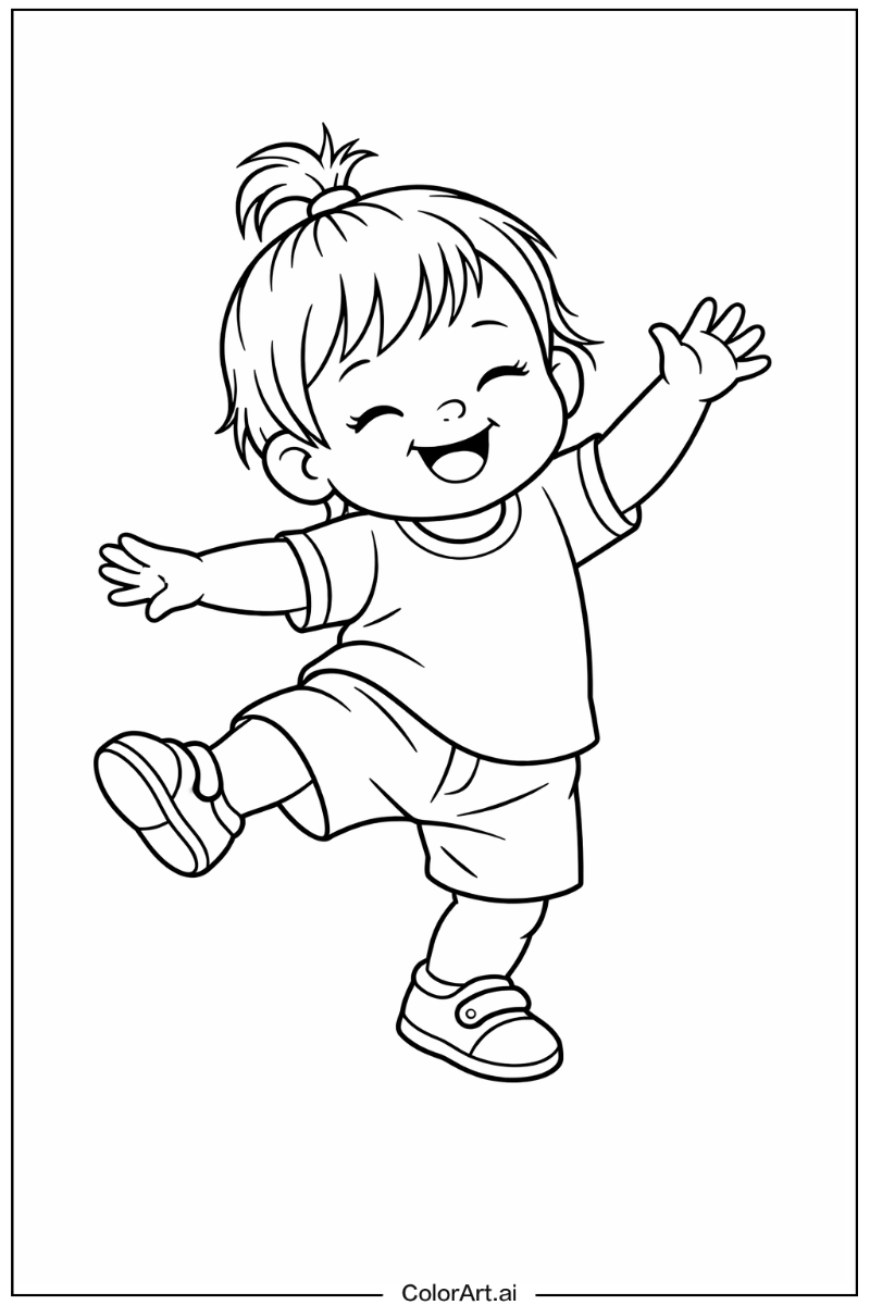 Toddler dancing Toddler Scene