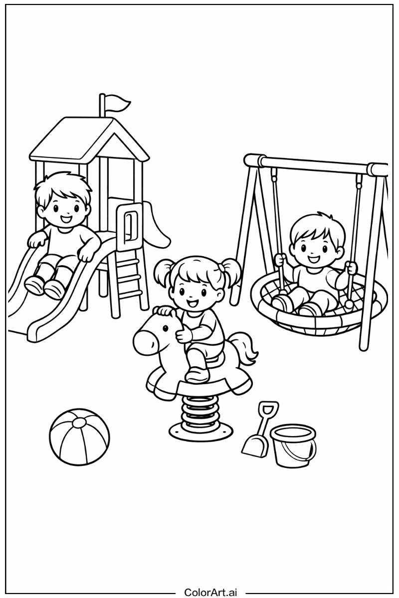 Toddler playground Toddler Scene