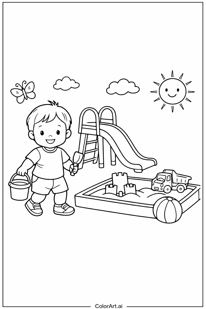 Toddler with Toddler outdoor play Theme
