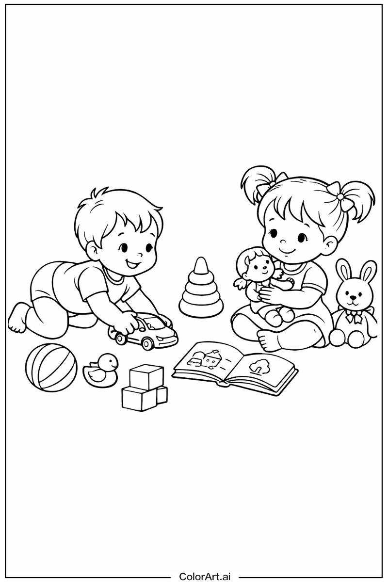 Toddler drawing Toddler Scene 2