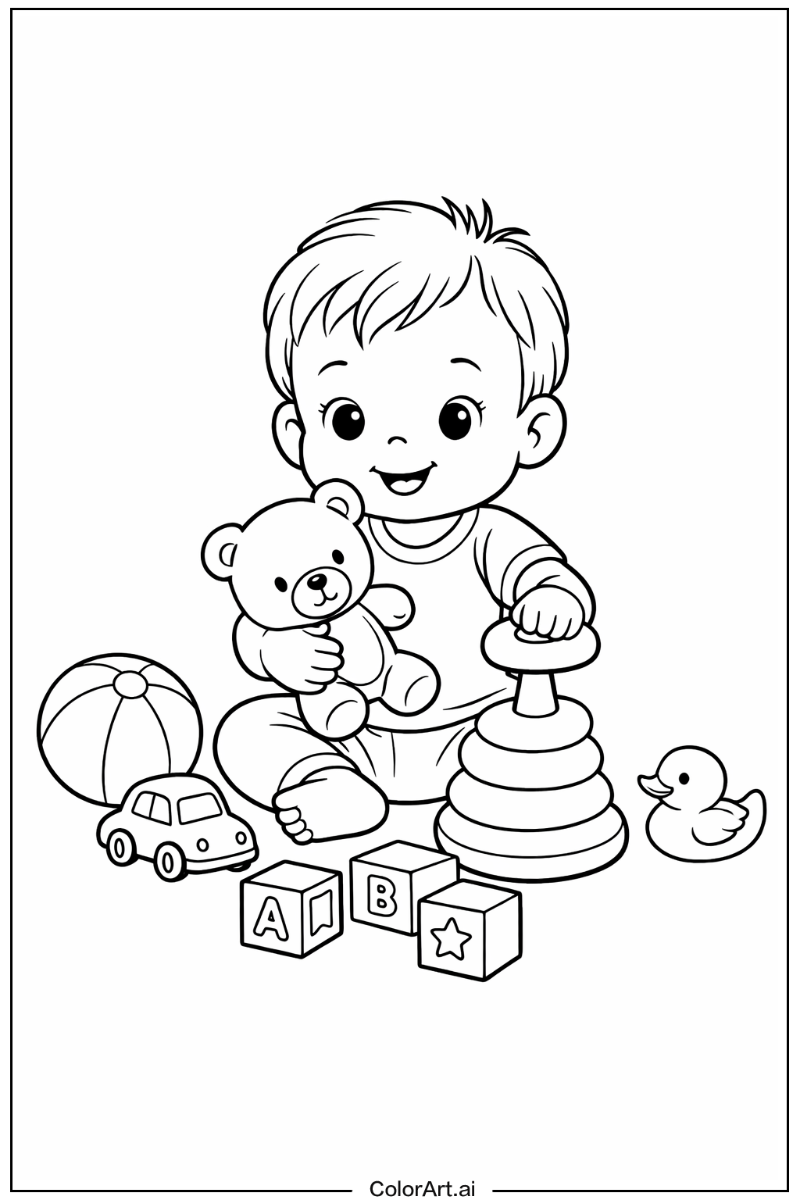 Toddler with Toddler age 1 Theme