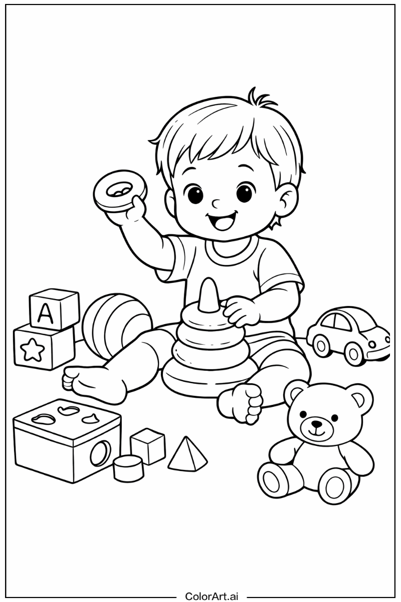 Toddler with Toddler playing Theme